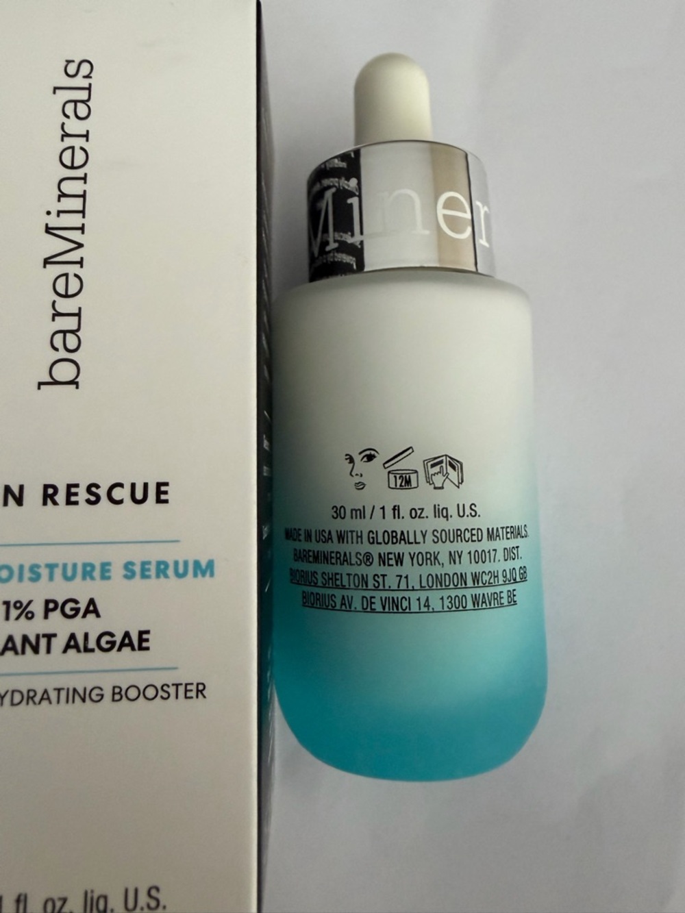 bareMinerals Skin Rescue Pure Moisture Serum 1oz Hydrating booster full size NEW - Picture 4 of 4
